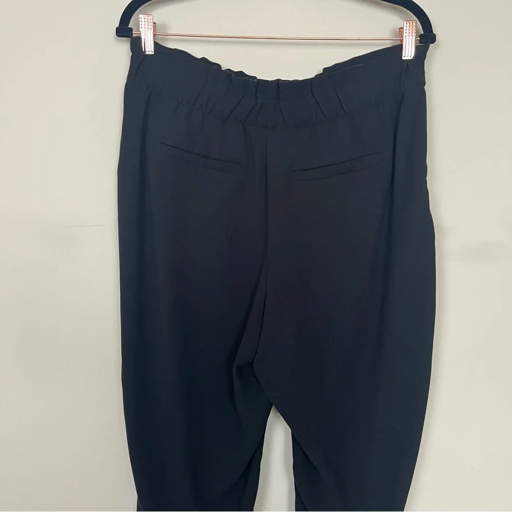 LOFT PULL ON ANKLE LENGTH PANTS TIE WAIST IN BLACK SIZE MEDIUM - Picture 10 of 13